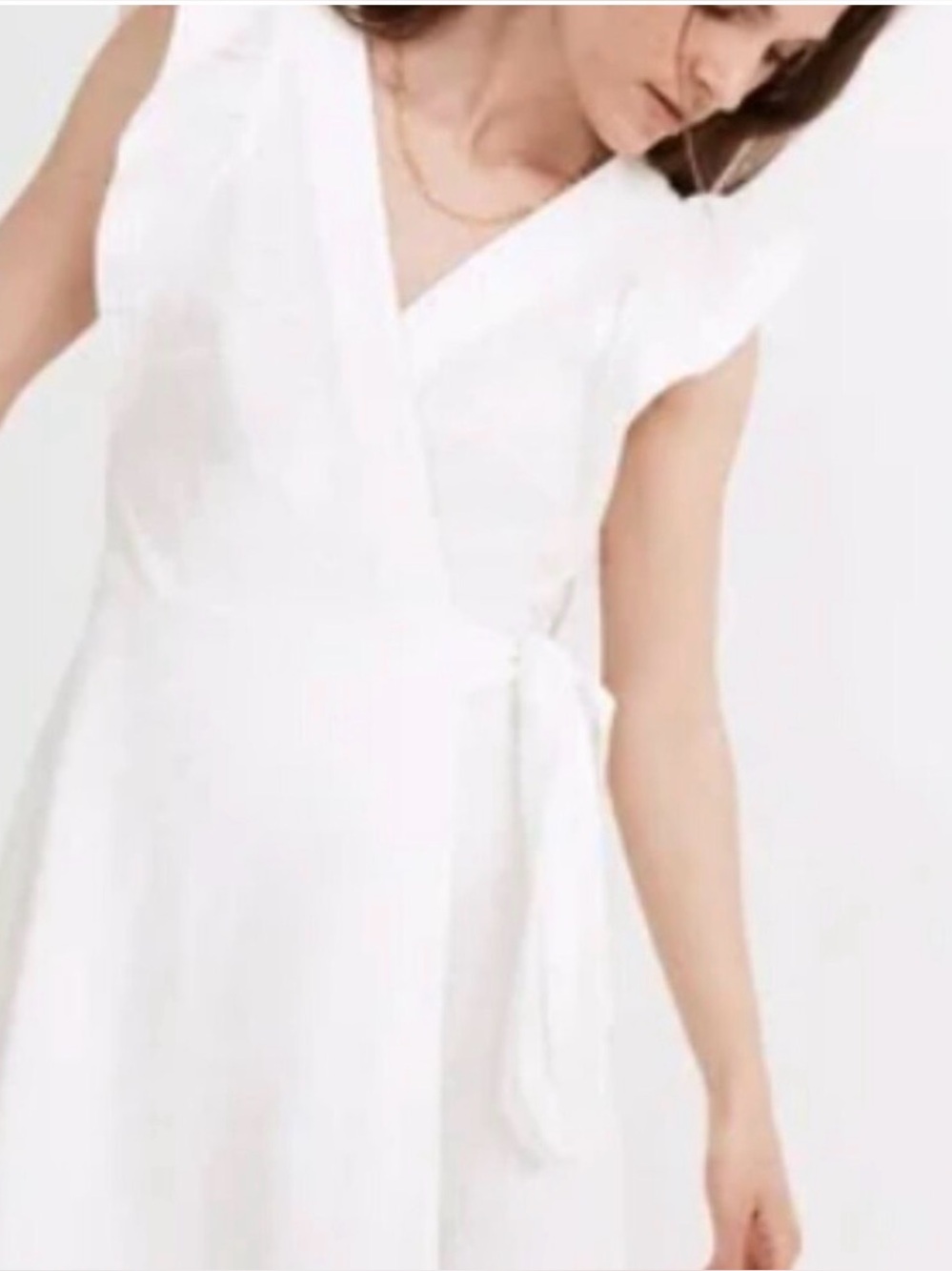 Madewell Ruffle Sleeve Wrap Dress - Small